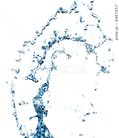Stylish water splash. Isolated on white background Stylish water splash. Isolated on white background 9467957