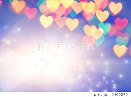 Abstract blurred background (natural heart shaped bokeh) 9469079