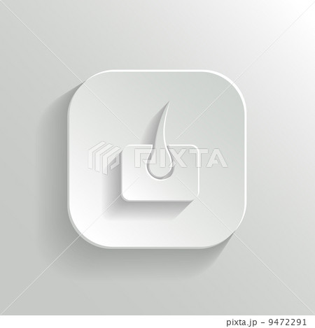 Skin icon - vector white app button 9472291