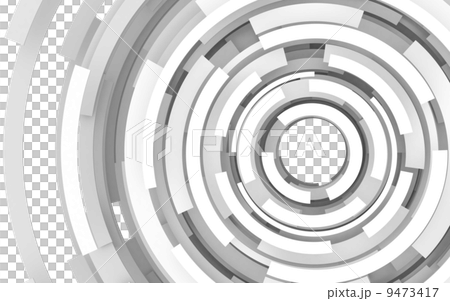 サイバーな模様 円形 のイラスト素材