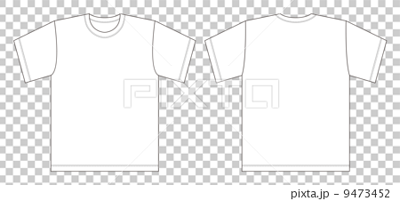 Tシャツ 01 前 後のイラスト素材 9473452 Pixta