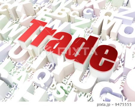Business concept: Trade on alphabet background 9475555