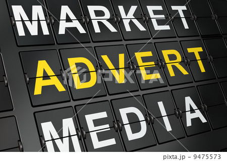 Advertising concept: Advert on airport board background 9475573