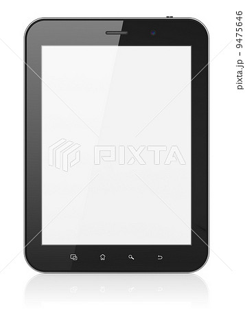 Black abstract tablet computer (tablet pc) on white background, 9475646
