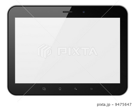 Black abstract tablet computer (tablet pc) on white background 9475647