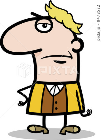 skeptic man cartoon illustration 9478522
