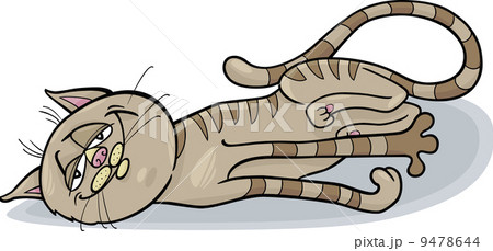 happy cat cartoon illustration 9478644
