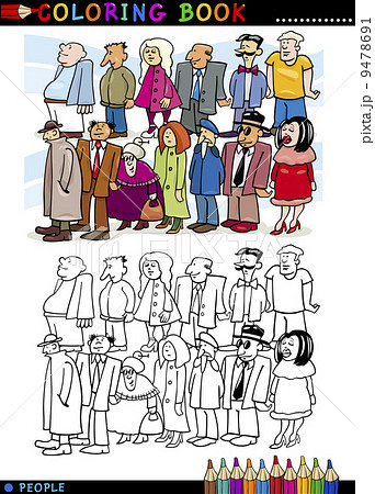 People in Queue for coloring 9478691