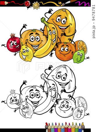 cartoon citrus fruits for coloring book cartoon citrus fruits for coloring book 9478781