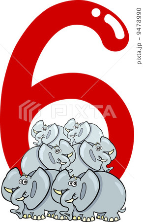 number six and 6 elephants 9478990