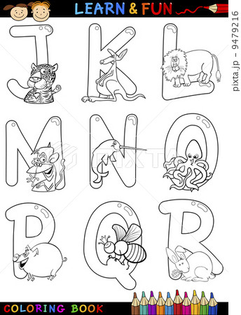 Cartoon Alphabet with Animals for coloring 9479216