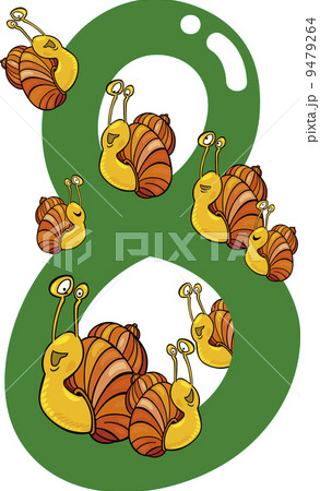 number eight and 8 snails 9479264