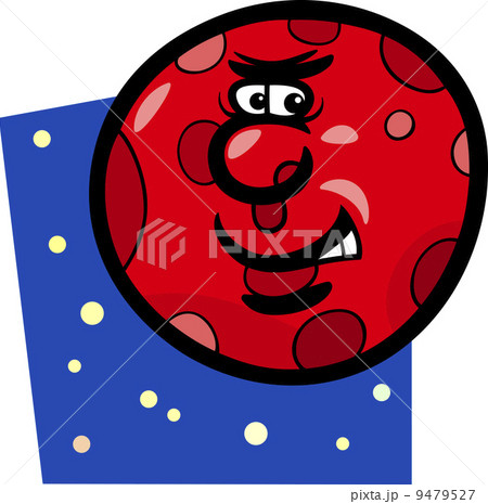 funny mars planet cartoon illustration funny mars planet cartoon illustration 9479527