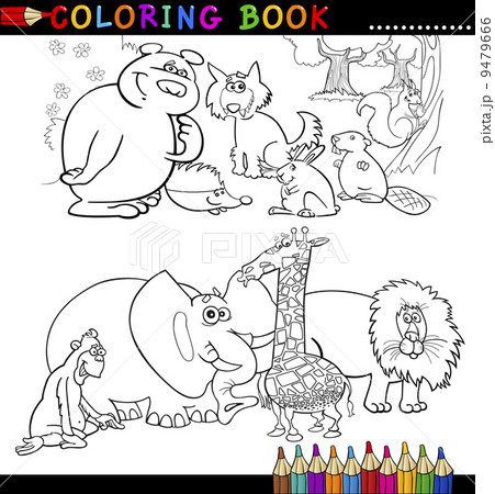 Animals for Coloring Book or Page Animals for Coloring Book or Page 9479666