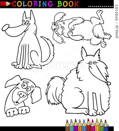 Cartoon Dogs or Puppies for Coloring Book Cartoon Dogs or Puppies for Coloring Book 9480163