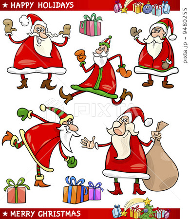 Santa and Christmas Themes Cartoon Set 9480255