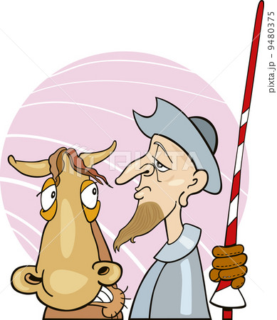 Don Quixote and his horse 9480375