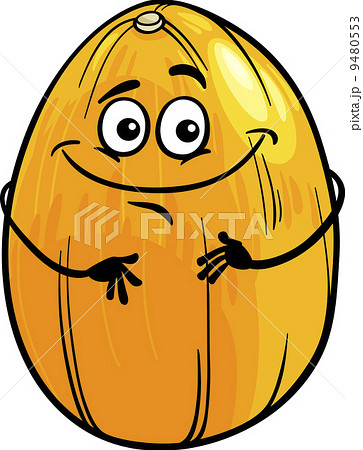 funny melon fruit cartoon illustration 9480553