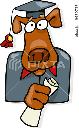 Graduate dog cartoon 9480733