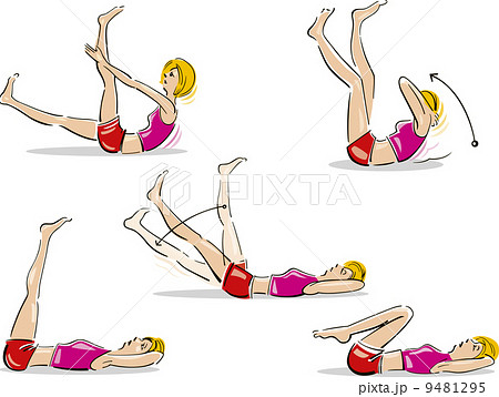 Woman doing abdominal exercises 9481295