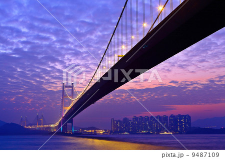 Tsing Ma Bridge at night 9487109