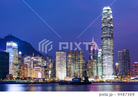 Hong Kong city at night Hong Kong city at night 9487369