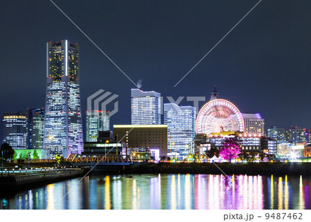 Yokohama city at night Yokohama city at night 9487462
