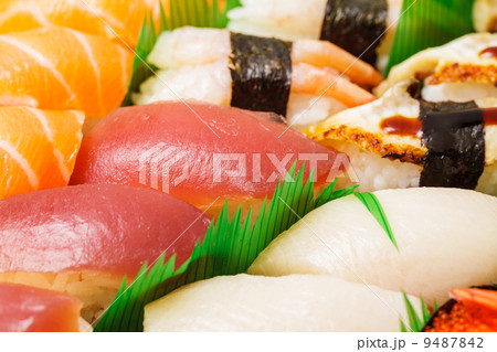 Japanese sushi close up Japanese sushi close up 9487842