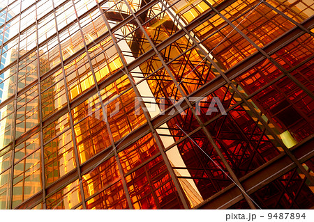 Glass wall of an office building Glass wall of an office building 9487894