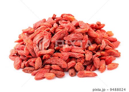 Dried wolfberry fruit on white background Dried wolfberry fruit on white background 9488024