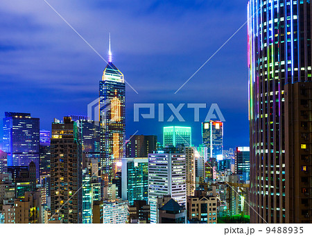 Hong Kong skyline at night 9488935