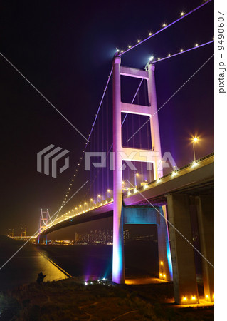 Tsing Ma Bridge at night 9490607