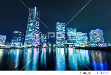 Yokohama city skyline at night Yokohama city skyline at night 9491582