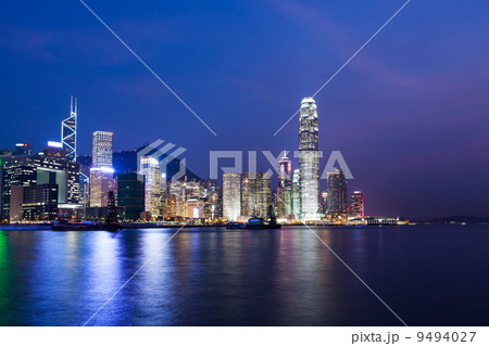 Hong kong city skyline at night 9494027