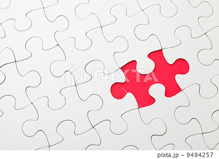 Missing puzzle piece in red color 9494257