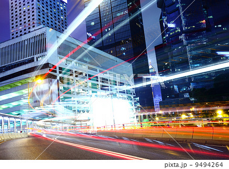 City at night with busy traffic 9494264