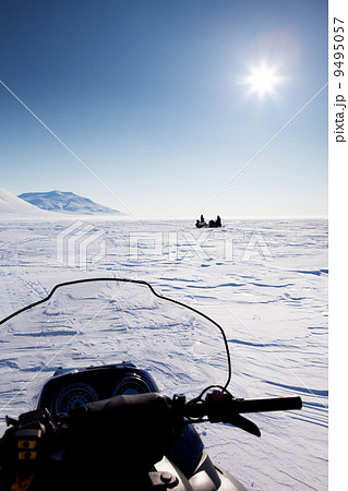 Snowmobile in Winter Landscape 9495057