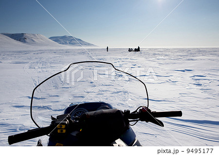 Snowmobile in Winter Landscape 9495177