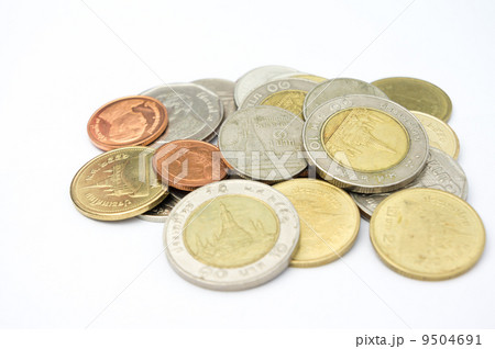 Coins on white Coins on white 9504691