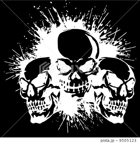 頭蓋骨とペイント 9505123