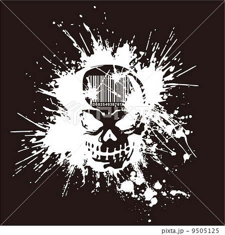 頭蓋骨とペイント 9505125