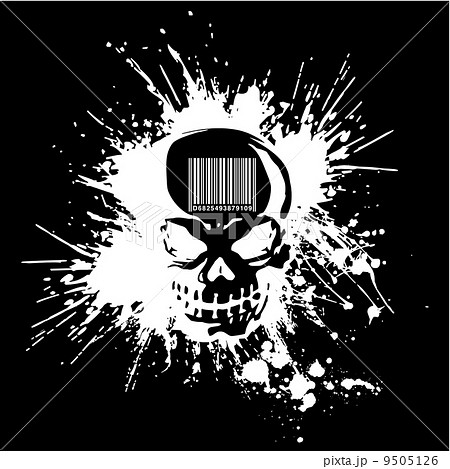 頭蓋骨とペイント 9505126