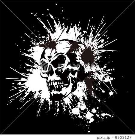 頭蓋骨とペイント 9505127