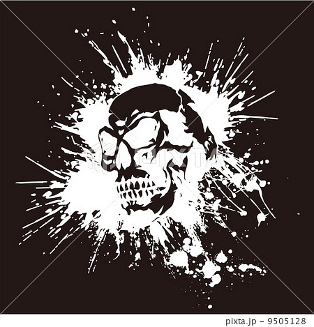 頭蓋骨とペイント 9505128