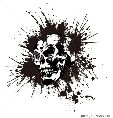 頭蓋骨とペイント 9505136