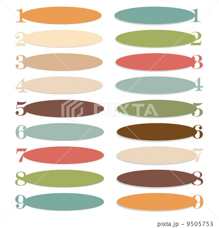 Ellipse banners with numbers. Vector illustration. Ellipse banners with numbers. Vector illustration. 9505753