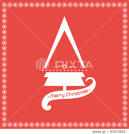 Merry Christmas Greeting Card, Vector illustration 9505892