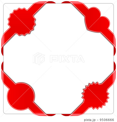 Red Corner Ribbons 9506666
