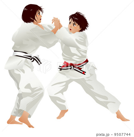 Women S Judo Domestic Match Stock Illustration