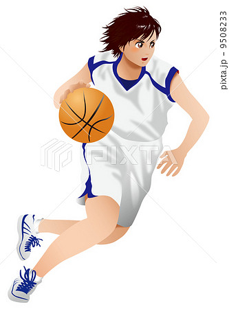 女子バスケのイラスト素材 9508233 Pixta